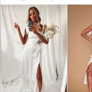 Show Me Your MuMu Elegant White High Low Dress